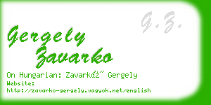 gergely zavarko business card